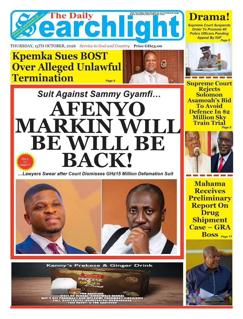 Daily Searchlight Thursday, 15th October, 2026