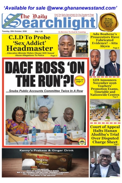 Daily Searchlight Tuesday, 20th October, 2026
