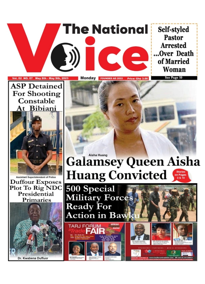 National Voice, Monday, 8th May, 2023 Ghana News Stand